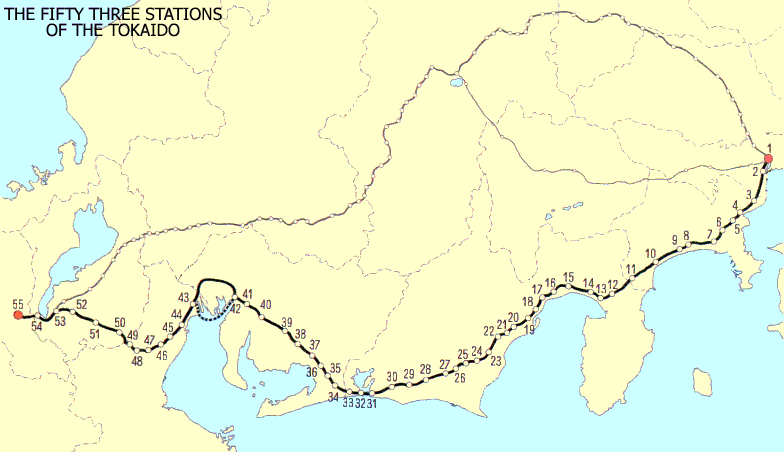 Tokaido Road Map